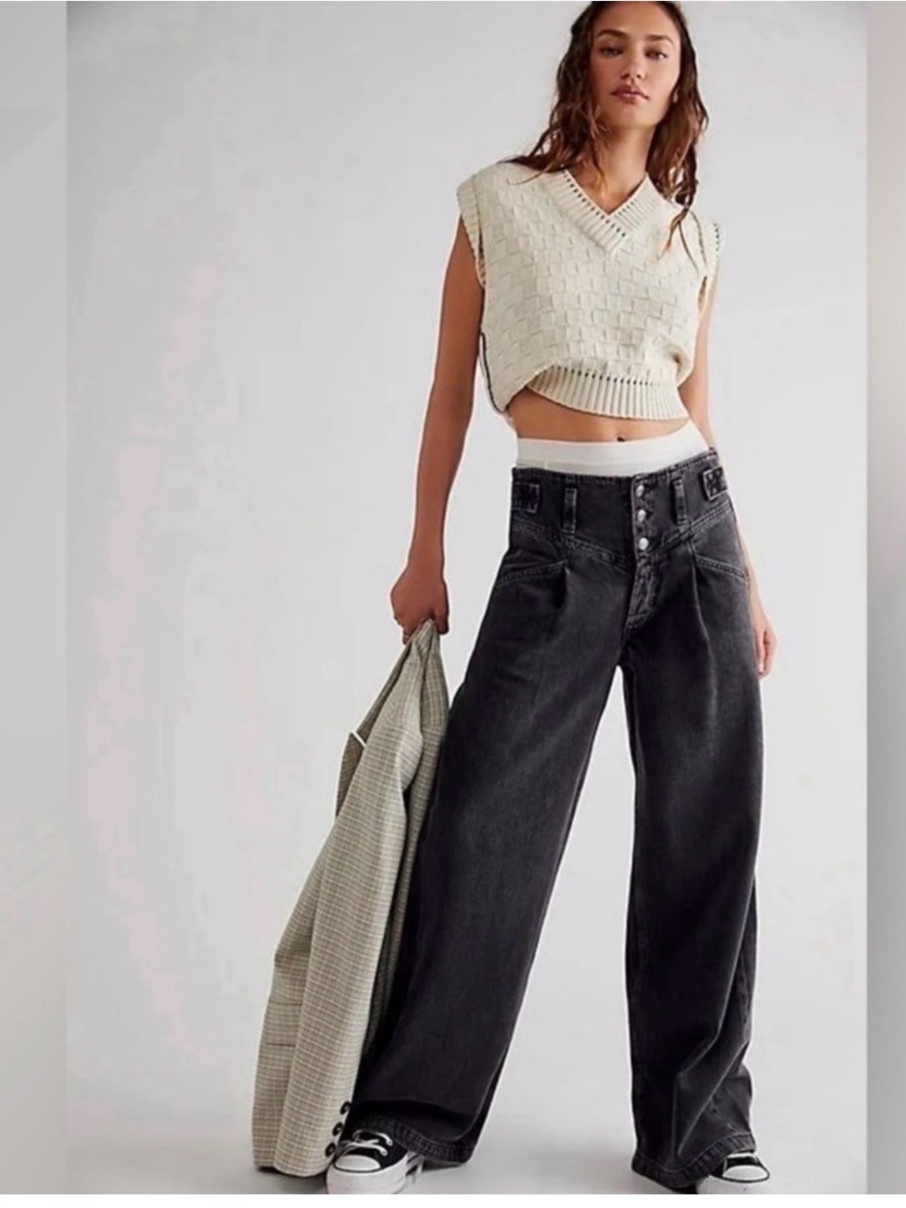 Free People / We The Free Super Sweeper Wide Leg Jeans NWOT